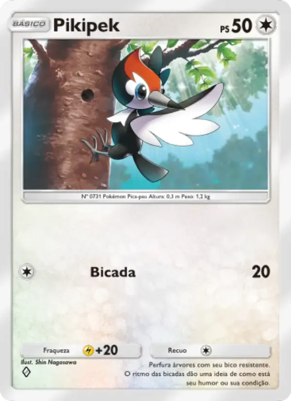 Pikipek card in Portuguese