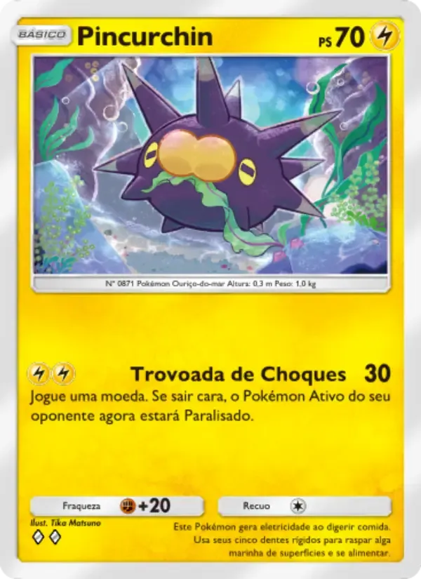 Pincurchin card in Portuguese