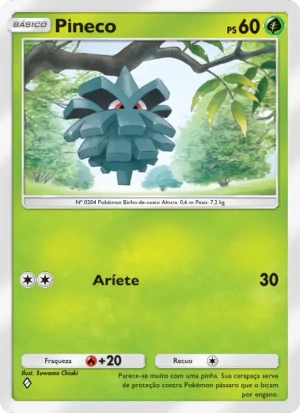 Pineco card in Portuguese