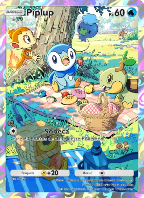 Piplup card in Portuguese
