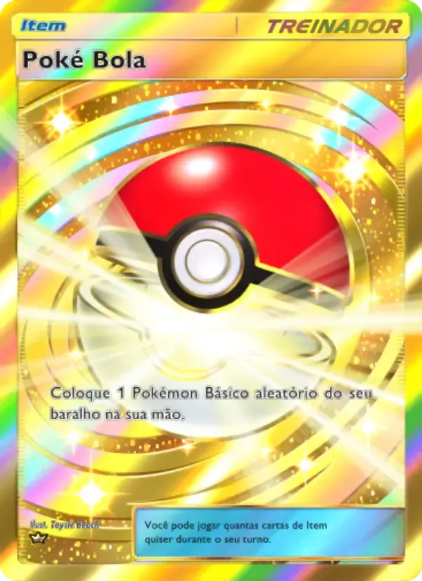 Poké Ball card in Portuguese