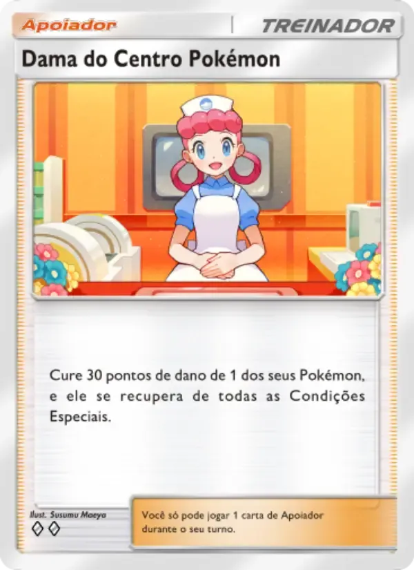 Pokémon Center Lady card in Portuguese