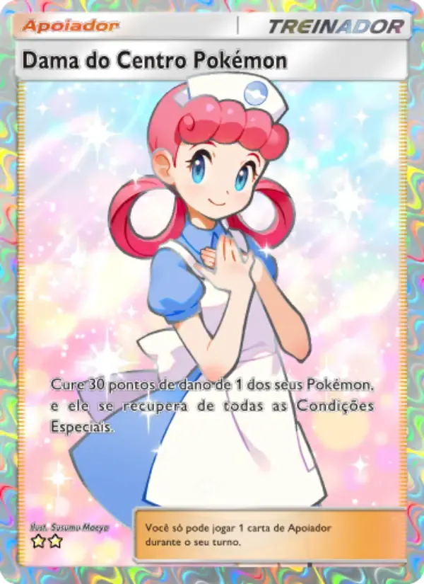 Pokémon Center Lady card in Portuguese