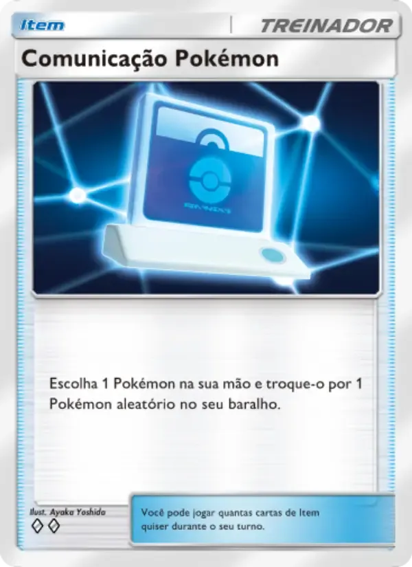 Pokémon Communication card in Portuguese