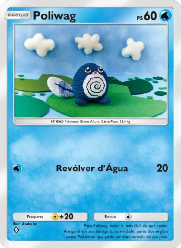 Poliwag card in Portuguese