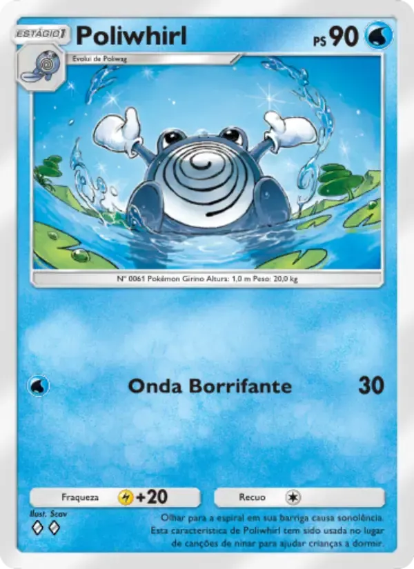 Poliwhirl card in Portuguese