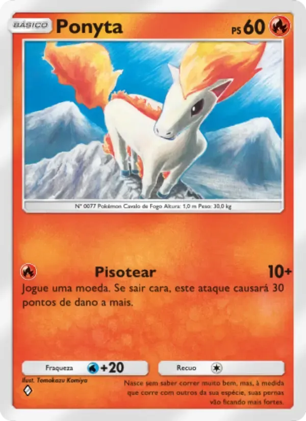 Ponyta card in Portuguese