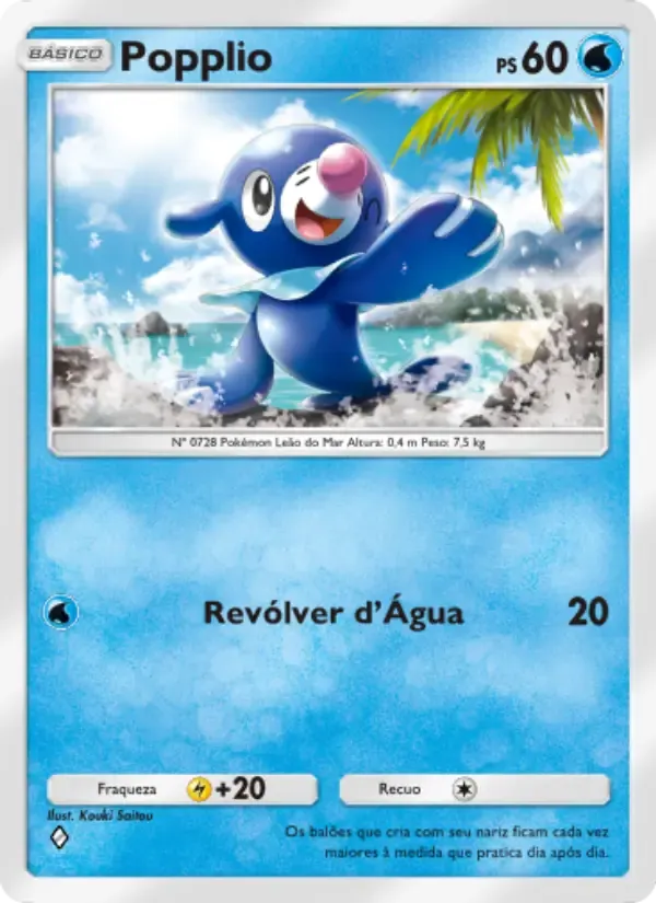 Popplio card in Portuguese