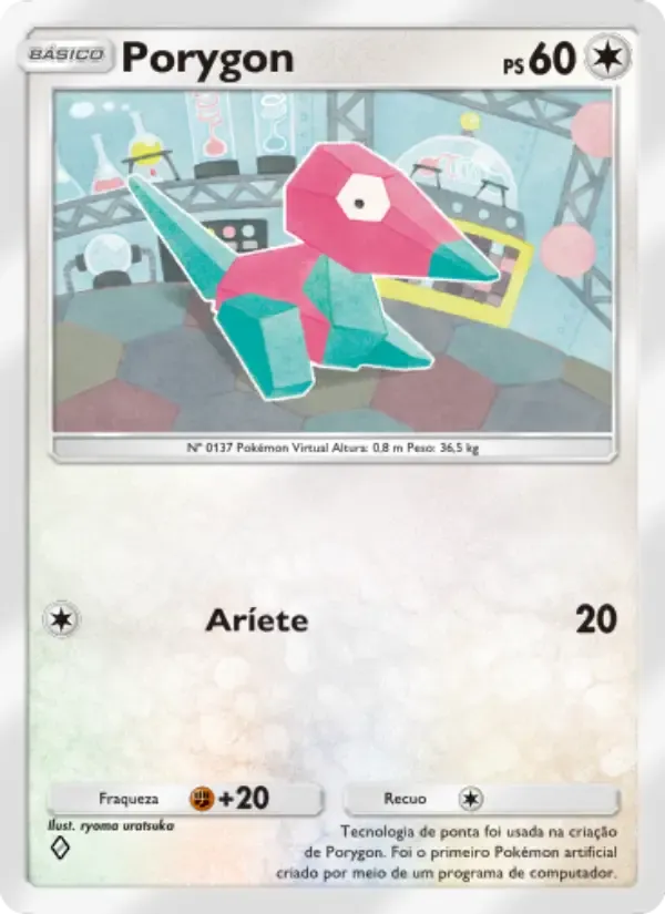 Porygon card in Portuguese