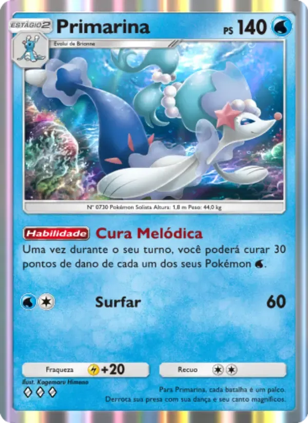 Primarina card in Portuguese