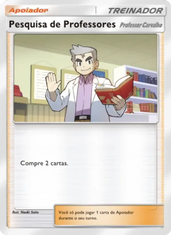 Professor's Research card in Portuguese