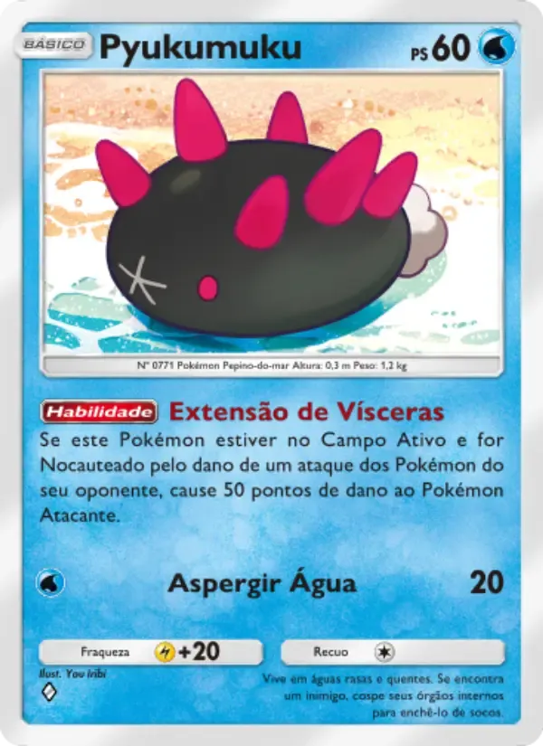 Pyukumuku card in Portuguese