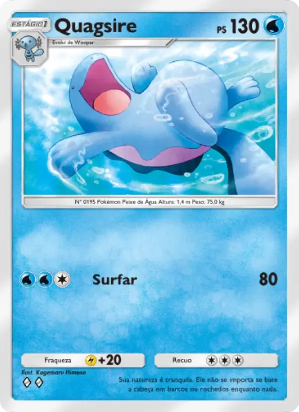 Quagsire card in Portuguese