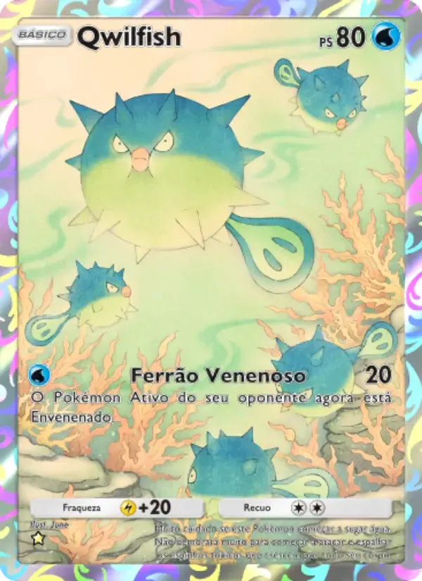 Qwilfish card in Portuguese