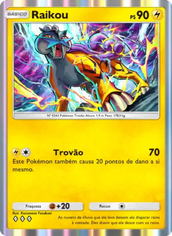 Raikou card in Portuguese