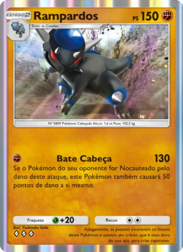 Rampardos card in Portuguese