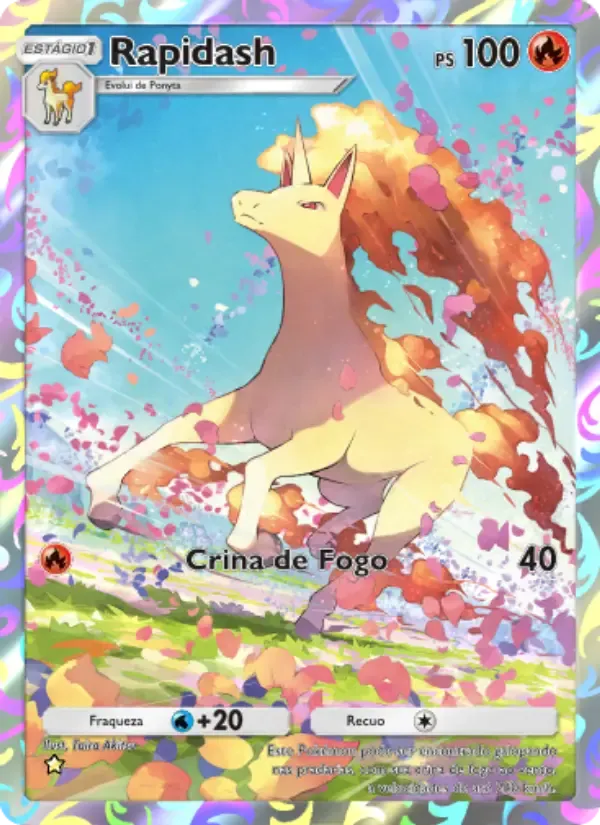 Rapidash card in Portuguese