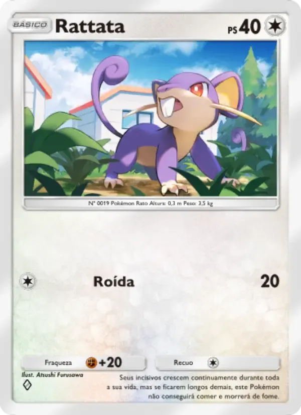 Rattata card in Portuguese