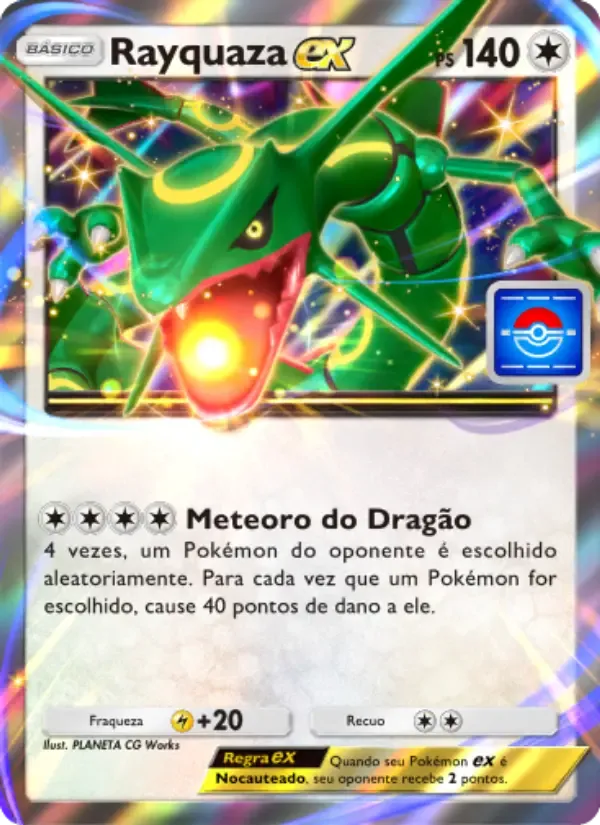 Carta de Rayquaza ex em Português