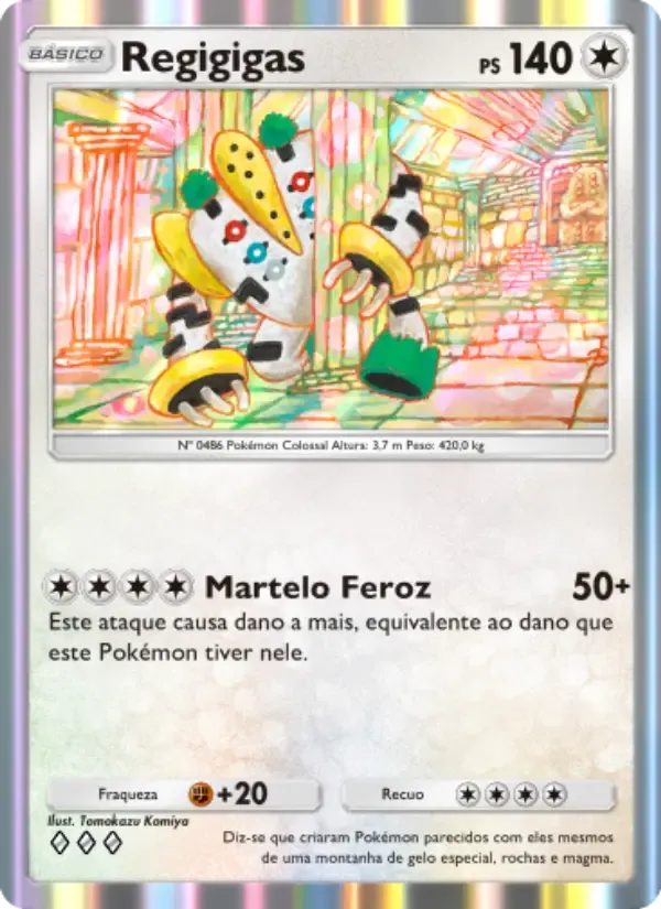 Regigigas card in Portuguese
