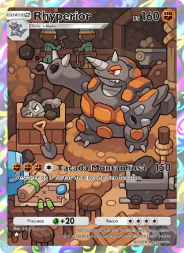 Rhyperior card in Portuguese