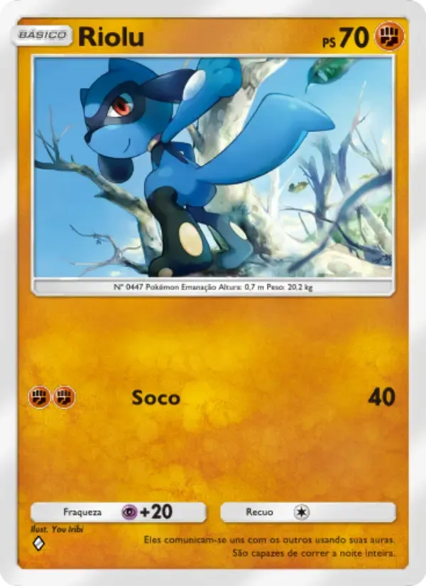 Riolu card in Portuguese