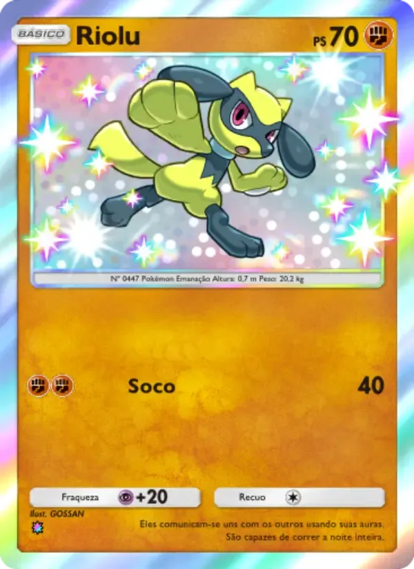 Riolu card in Portuguese