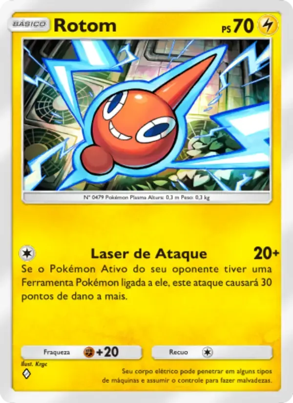 Rotom card in Portuguese