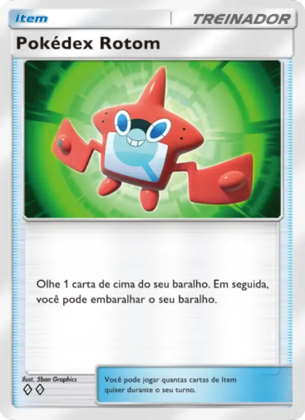 Rotom Dex card in Portuguese
