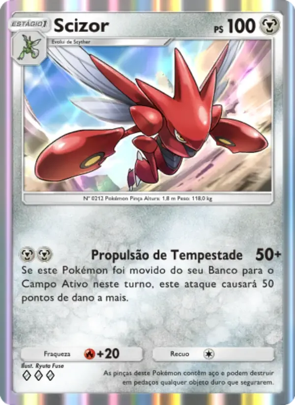 Scizor card in Portuguese