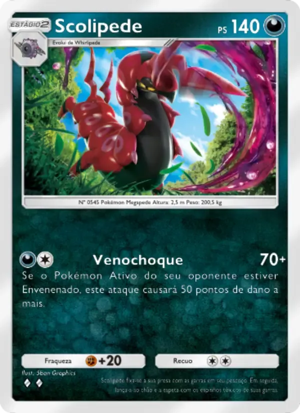 Scolipede card in Portuguese