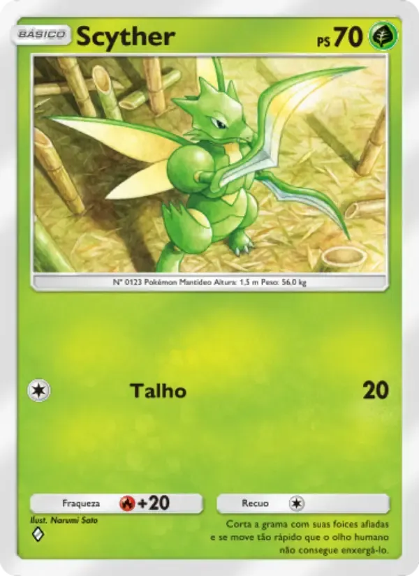 Scyther card in Portuguese