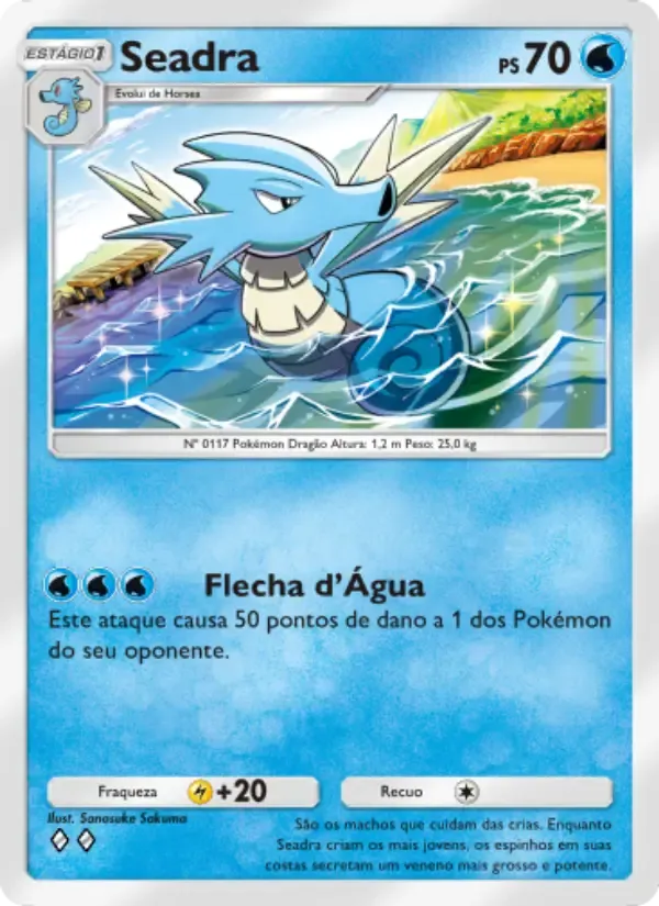 Seadra card in Portuguese