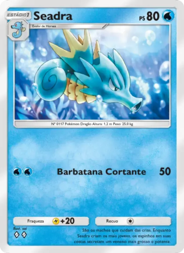 Seadra card in Portuguese