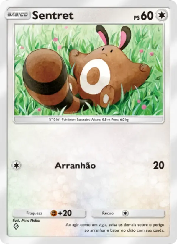 Sentret card in Portuguese