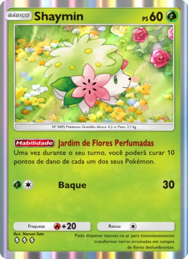 Shaymin card in Portuguese