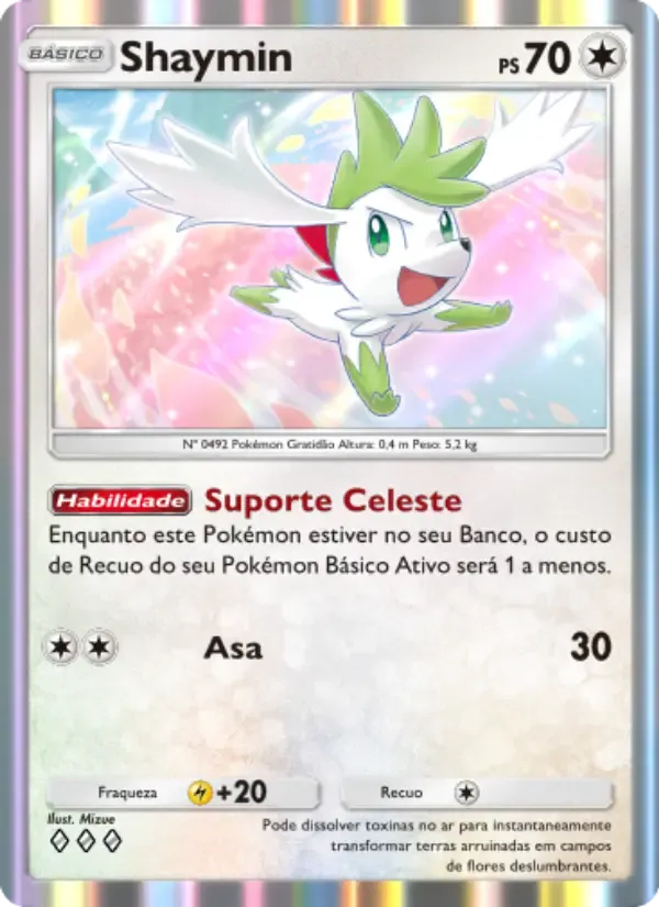 Shaymin card in Portuguese