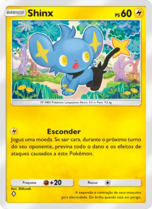 Shinx card in Portuguese