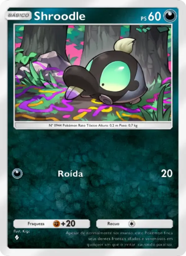 Shroodle card in Portuguese