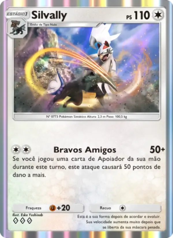 Silvally card in Portuguese