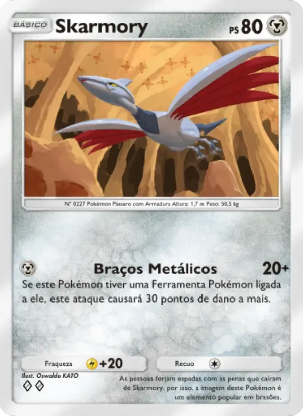 Skarmory card in Portuguese