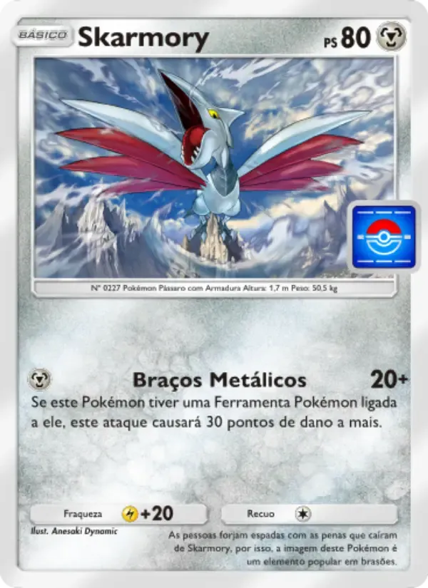 Skarmory card in Portuguese
