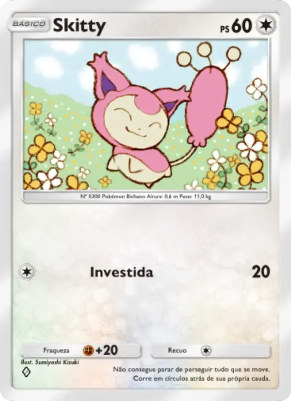 Skitty card in Portuguese