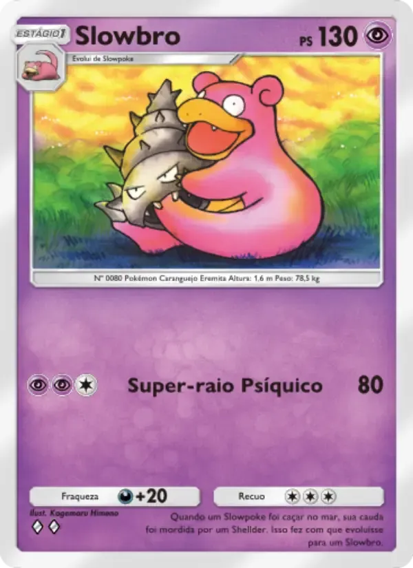 Slowbro card in Portuguese