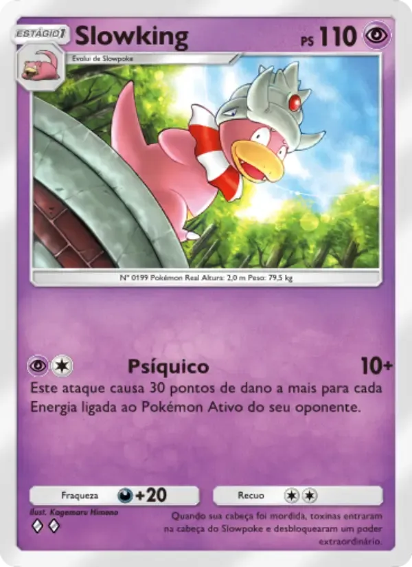 Slowking card in Portuguese