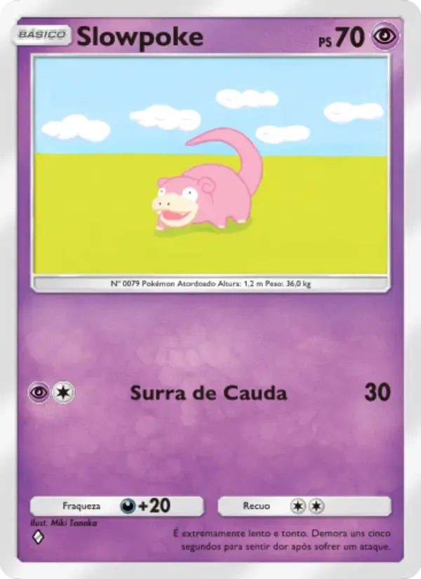 Slowpoke card in Portuguese