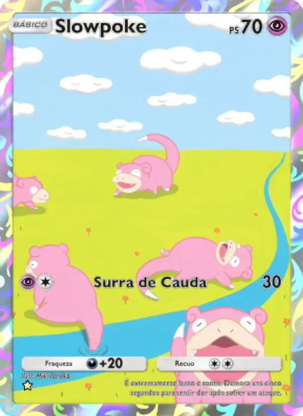 Slowpoke card in Portuguese