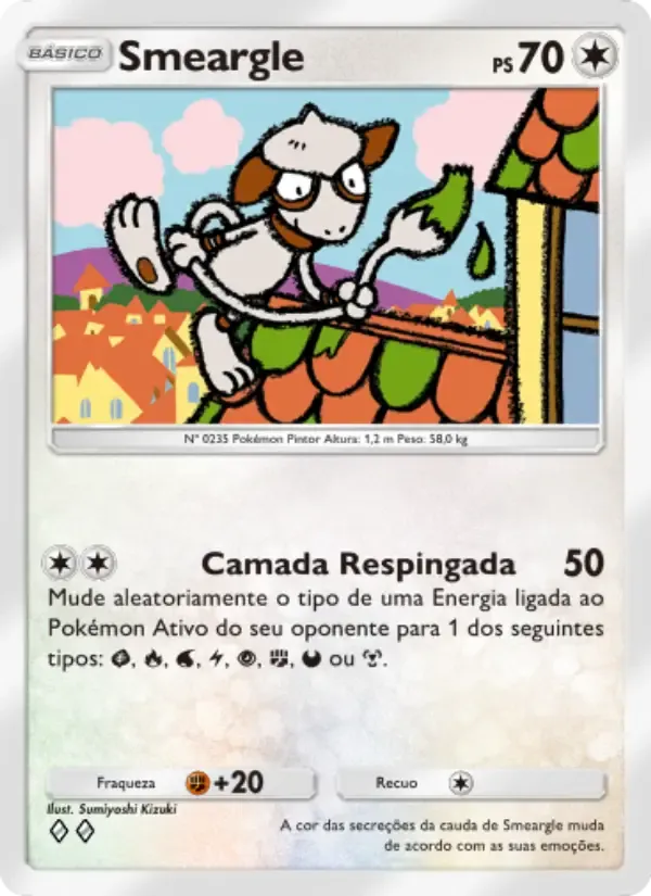 Smeargle card in Portuguese