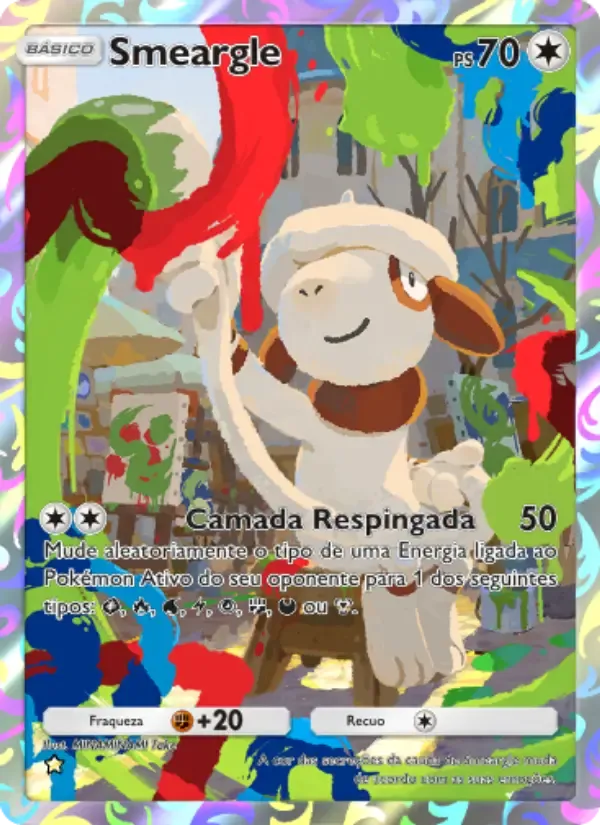 Smeargle card in Portuguese