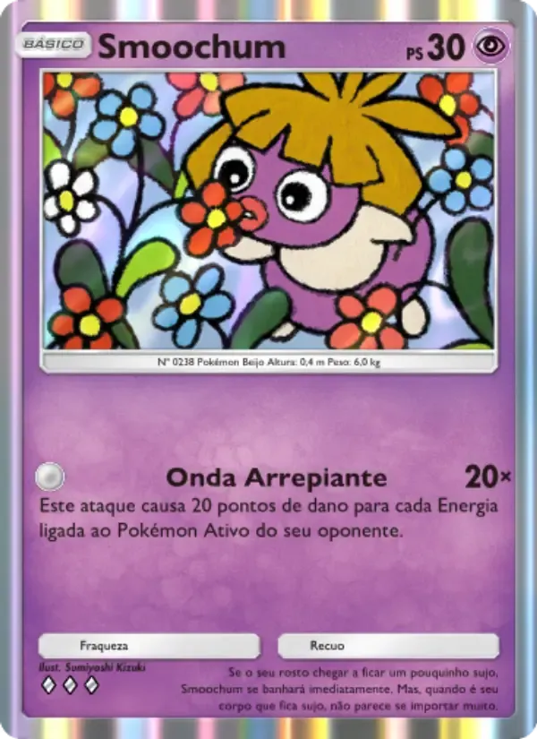 Smoochum card in Portuguese